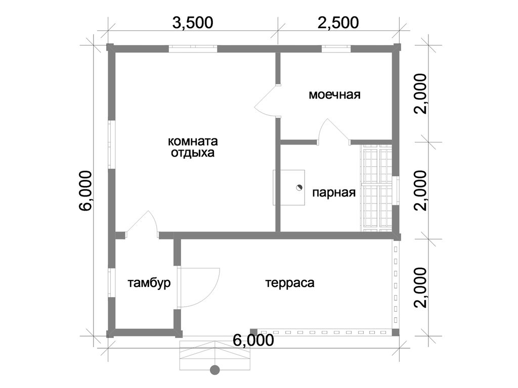 Баня каркасная - цена и фото